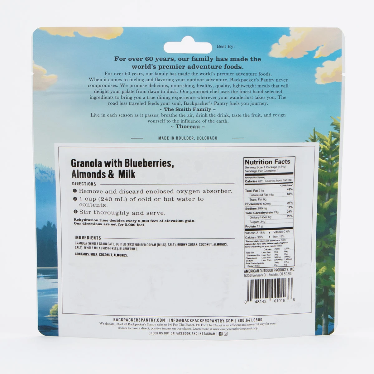 Backpacker's Pantry Granola With Blueberries, Almonds & Milk - Image 2