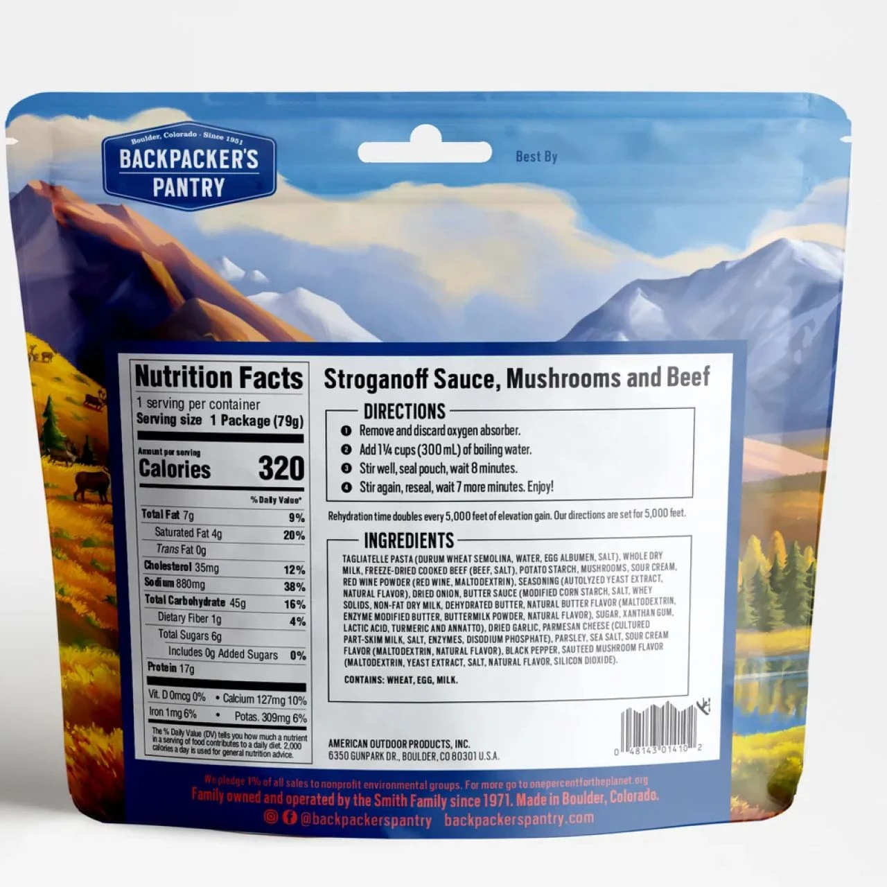 Backpacker's Pantry Stroganoff Sauce, Mushrooms And Beef - 1 Serving - Image 2